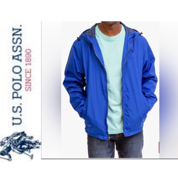 U.S. POLO ASSN STYLISH HOODED WINDBREAKER (SPRING JACKET)BRAND NEW WITH TAG  NWT - Picture 2 of 5